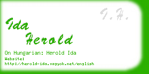 ida herold business card